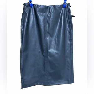 Blank Nyc Faux Leather Pencil Skirt 22” Size 25 Black NWT Edgy Rocker Business